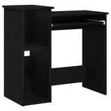 Desk with Shelves Black 84x40x78 cm Engineered Wood 860446