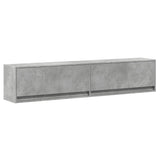 TV Wall Cabinet with LED Concrete Grey 180x31x38 cm 3307950