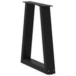 ZNTS Dining Table Legs V-Shape 2 pcs Black 38x cm Steel 4012544