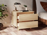 Bed Cabinet with Solid Pinewood Legs Sonoma Oak 40x35x50 cm 805857