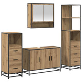 Bathroom Furniture Set 4 pcs Artisan Oak Engineered Wood 3402340