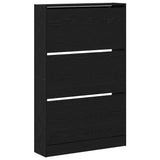 Shoe Cabinet Black Oak 80 x 21 x 125.5 cm Engineered Wood 869104