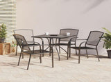 Garden Dining Set Anthracite Steel 3187966