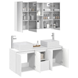 Bathroom Cabinet Set 4 pcs White Engineered Wood 3406383