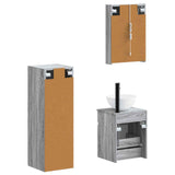 Bathroom Furniture Set 4 pcs Grey Sonoma 3407476
