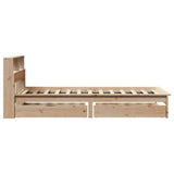 Bookcase Bed without Mattress 90x200 cm Solid Wood Pine 3309818