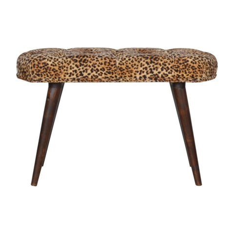 Leopard Print Deep Button Bench IN1272