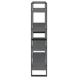4-Tier Book Cabinet Grey 100x30x140 cm Solid Pine Wood 806484