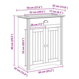 Bathroom Sink Cabinet BODO White and Brown 70x35x80 cm 4016864
