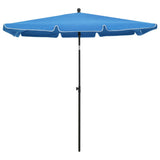 Garden Parasol with Pole 210x140 cm Azure Blue 315550