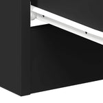 Bedside Cabinet Black 38x35x56 cm Engineered Wood 800452
