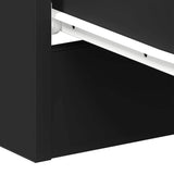 Bedside Cabinet Black 38x35x56 cm Engineered Wood 800452
