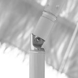 Hawaii Beach Parasol White Polyester Large Tiltable 314701