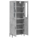 Highboard Concrete Grey 69.5x34x180 cm Engineered Wood 3198221