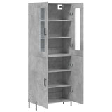 Highboard Concrete Grey 69.5x34x180 cm Engineered Wood 3198221