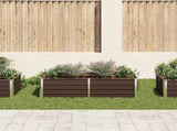 Raised Garden Bed 160x80x45 cm Galvanised Steel Brown 47012