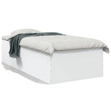 Bed Frame without Mattress White 75x190 cm Small Single 3280979