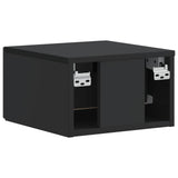 Wall-Mounted Bedside Cabinet 2 pcs Black 34.5 x 33 x 20 cm 898598