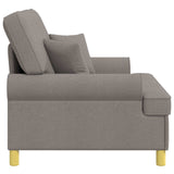 Armchair with Cushions Taupe Fabric 42043510