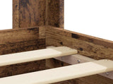 Bed Frame with Storage and Headboard Old Wood 100 x 200 cm 3414147