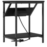 Bedside Cabinet 2 pcs Black Oak 38 x 30 x 48 cm Engineered Wood 859581