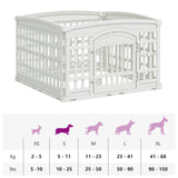 4 Panel Dog Playpen White 91 x 91 x 58 cm Plastic 42027219