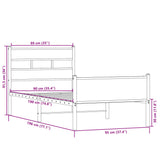Bed Frame without Mattress Sonoma Oak 90x190 cm Single Engineered Wood 4017282