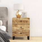 ZNTS Bedside Cabinet 50x33x62 cm Solid Wood Mango&Engineered Wood 350660