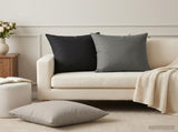 Cushion with Pillow HEERLEN 6 pcs Anthracite Polyester 926633