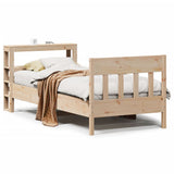 Bed Frame without Mattress 75x190 cm Small Single Solid Wood Pine 3306288