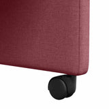 Dining Chairs with Wheels 2 pcs Wine red 57 x 66 x 94 cm Fabric 42017810