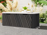 380L Waterproof Outdoor Storage Box, with Lockable Lid - Black T3398P314141