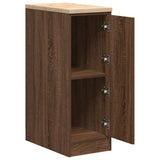 Garage Storage Cabinet Brown Oak 30x51x85 cm Solid Wood Pine 860559