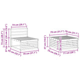 Outdoor Sofa Set 5 pcs Natural Solid Acacia Wood 3372994