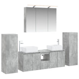 Bathroom Furniture Set 6 pcs Concrete Grey 3407162