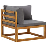 Sectional Corner Sofas 2 pcs with Cushions Solid Wood Acacia 318551