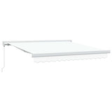 Retractable Awning White 300 x 250 cm Fabric and Metal 3330081