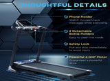 Folding Treadmill, 2.0HP Incline Treadmill Running Machine, 12.8 km/h, with LED Display, Manual T3398P376855