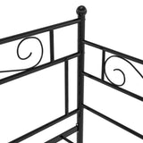 Sofa Bed Frame without Mattress Black Metal 90x200 cm 324767