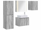 Bathroom Cabinet Set 5 pcs Grey Sonoma 53 x 15.5 x 70 cm 3407332