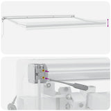 Retractable Awning Anthracite and White 4x3 m Fabric&Aluminium 3216135