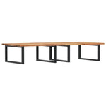 ZNTS Basin Shelf Wall Mounted Steel and Solid Wood Acacia 3302929