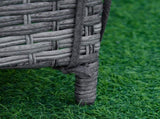 Rattan Sun Lounger Garden Lounger Rattan Wicker w/ 4-Level Adjustable Headrest, 52.5H x 192L x 62.5W T3398P317802