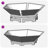 Fire Pit Black 100 x 100 x 28 cm Steel 858998
