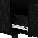 Sideboard with Drawer Black oak Engineered wood 881716