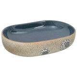 Countertop Basin Sand and Blue Oval 59x40x14 cm Ceramic 155103
