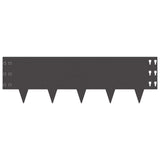 Lawn Edging 20 pcs 100 x 30 cm Steel Black 8008624