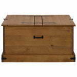 ZNTS Storage Chest HALDEN 91x91x47 cm Solid Wood Pine 4018405