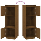 Highboard Honey Brown 38x35x117 cm Solid Wood Pine 814362