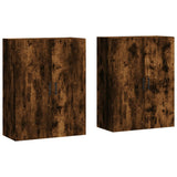 Wall Mounted Cabinets 2 pcs Smoked Oak 69.5x34x90 cm 3195632